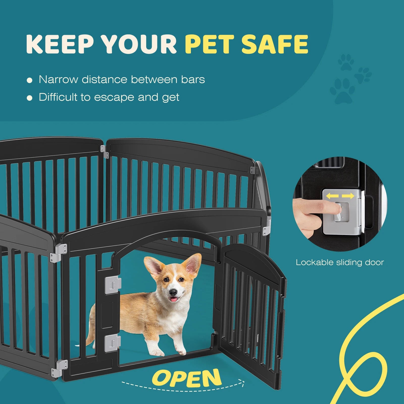 Plastic Dog Playpen 6 Panel 24IN Puppy Playpen