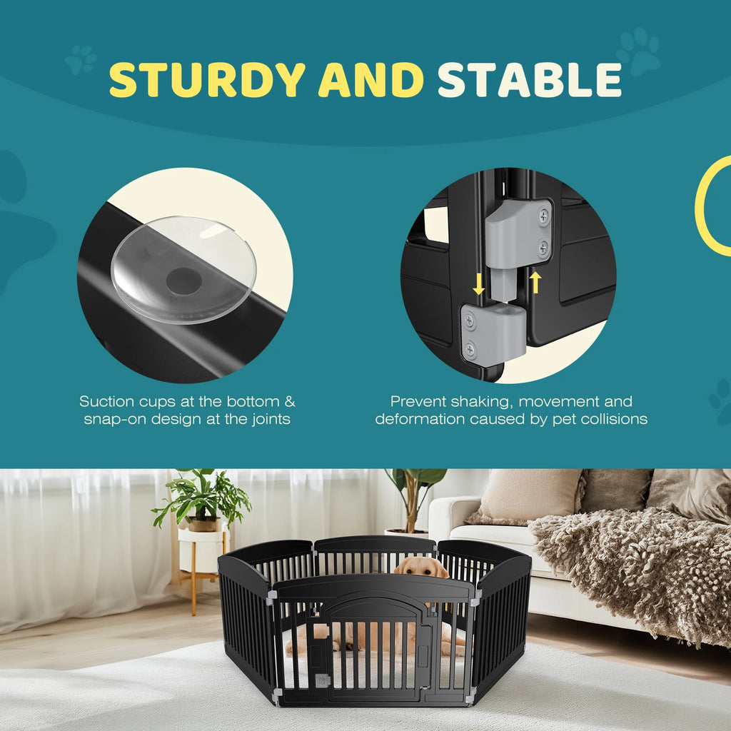 Plastic Dog Playpen 6 Panel 24IN Puppy Playpen