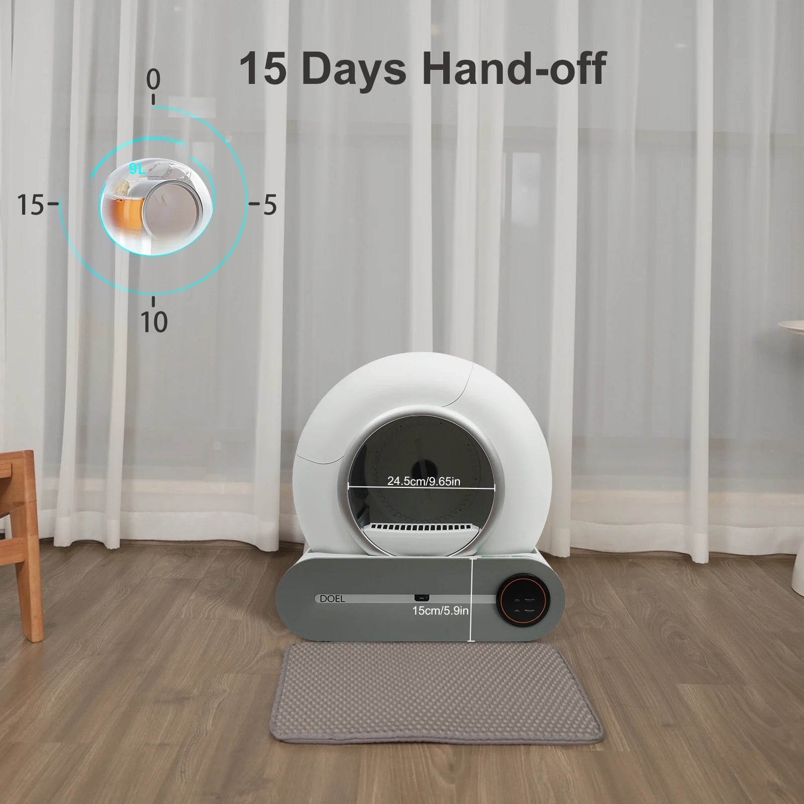Self Cleaning Cat Litter Box 2.4G WiFi