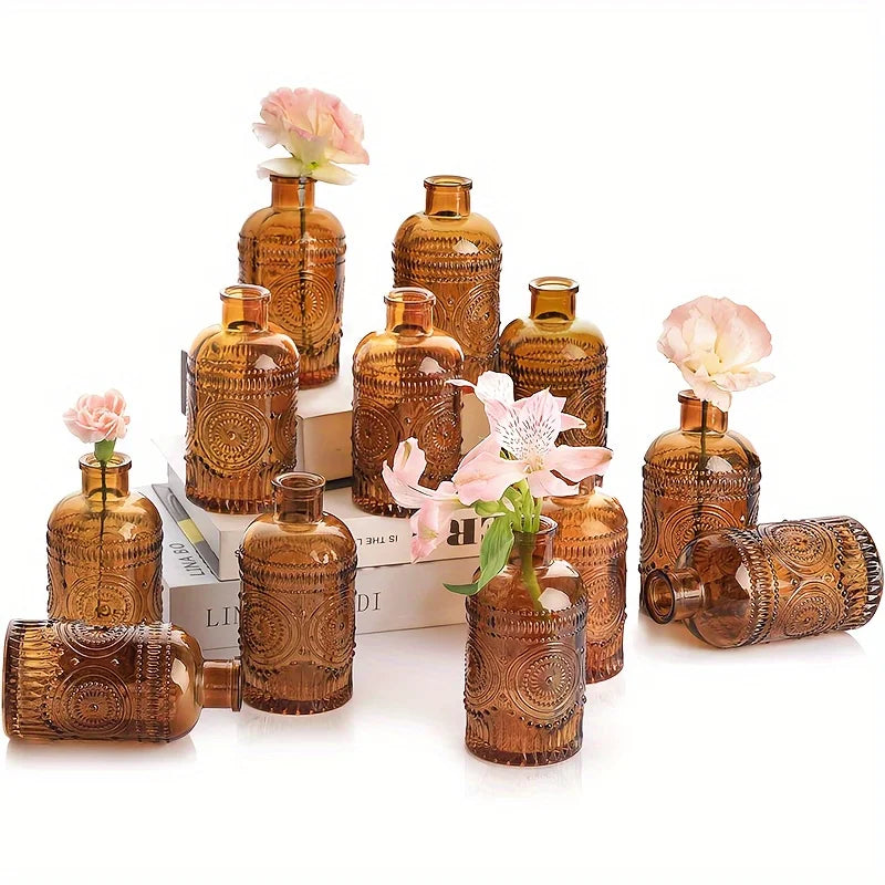 12 Pack Glass Bud Vases,