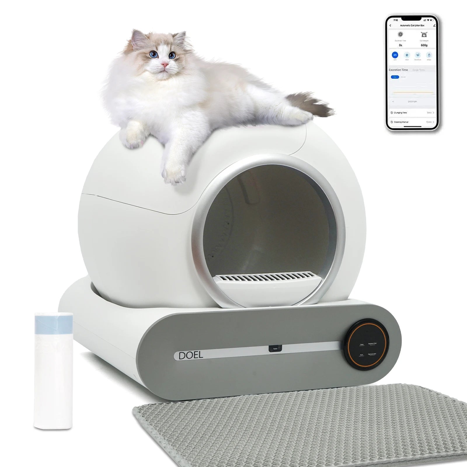 Self Cleaning Cat Litter Box 2.4G WiFi