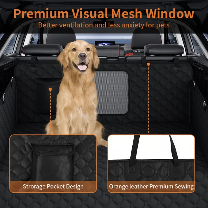 Dog Car Seat Cover With Storage Pockets