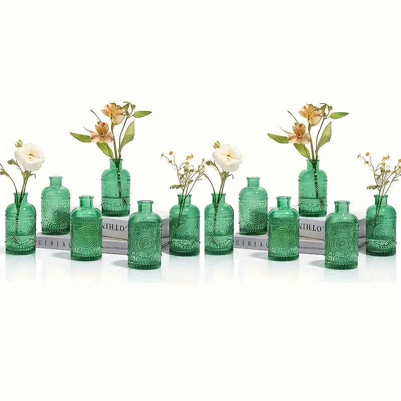 12 Pack Glass Bud Vases,