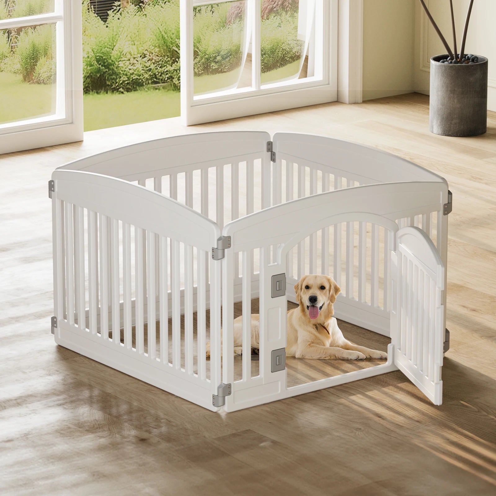Plastic Dog Playpen 6 Panel 24IN Puppy Playpen